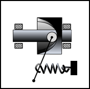 Cam - Rotary Barrel Cam, Oscillating or Reciprocating Follower Output.