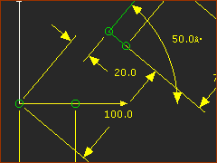 Dimensions to locate the position and direction of the Sliding-Axis