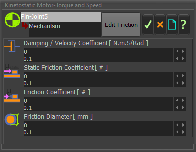Damping and Friction Coefficients for a Pin-Join
