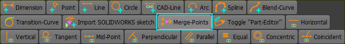 Geometry menu > Merge-Points