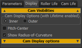 Display Options: Life enabled
