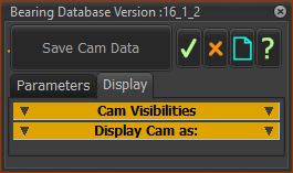 2D-Cam dialog: Display tab