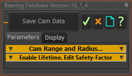 2D-Cam dialog: Parameters tab