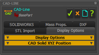 CAD-Line dialog