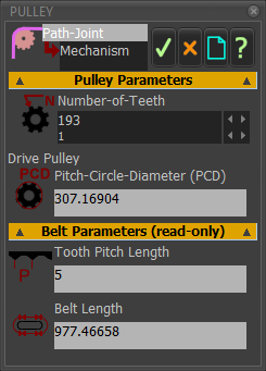 Pulley dialog