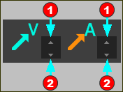 Velocity / Acceleration buttons