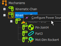 Configure Power Source from Kinematics-Tree