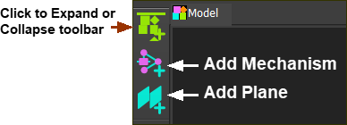 Model elements toolbar